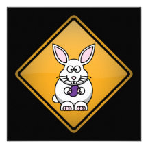 Panneau d'avertissement de lapin de Pâques de band Bristol