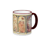 Panneau de ~ de Mucha de trois Mugs