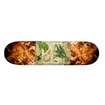 Panneau de dragon vert planches à roulettes customisées
