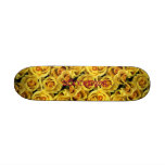 panneau de patin de rose jaune planches à roulettes