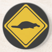 panneau routier d'ornithorynque dessous de verre