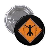 panneau routier vitruvian d'homme badge