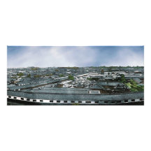 Panorama of Edo Now Tokyo Showing Daimyo Residence Invitations