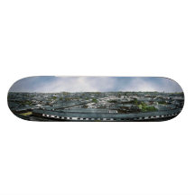 Panorama of Edo Now Tokyo Showing Daimyo Residence Skateboard
