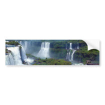 Panorama of the Iguazu Waterfalls from Brazil Bumper Sticker
