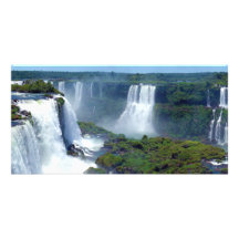 Panorama of the Iguazu Waterfalls from Brazil Personalized Photo Card