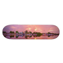 Panoramic View of Dawn in Puerto Encantado Skateboard Decks