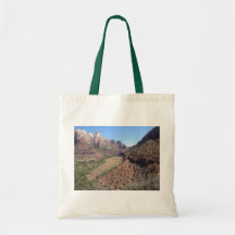 Panoramic View of Zion Canyon from The Watchman Tote Bag