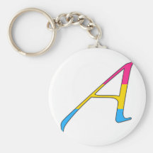 Pansexual Pride "Scarlet" Letter A Keychains