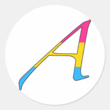 Pansexual Pride "Scarlet" Letter A Stickers