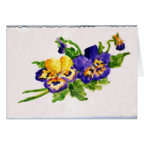 Pansey Painting Card