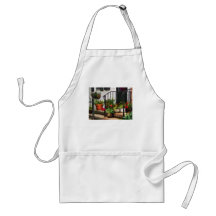 Pansies and Geraniums on Stoop Apron