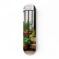 Pansies and Geraniums on Stoop Skateboard