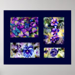 Pansies Collage Print