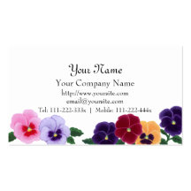 Pansies Floral Business Cards