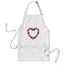 Pansies Heart Apron