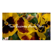 Pansies with Water Droplets Business Cards
