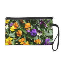 Pansies Wristlet Purse