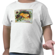 Pansy Brand Oranges Fruit Label Shirt