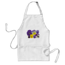 pansy flowers apron