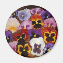 Pansy fridge magnet