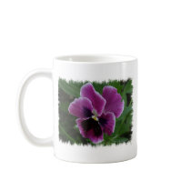 Pansy Pictures Ceramic Coffee Mug