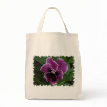 Pansy Pictures Grocery Tote Bag