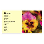 Pansy - Purple & Yellow Pansies Business Card Templates