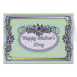 Pansy Scrolls Mother's Day Greeting Cards