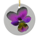 Pansy Wild Dark Purple Custom Birthday Christmas Tree Ornaments