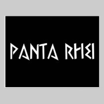 panta rhei alles fliesst postcards