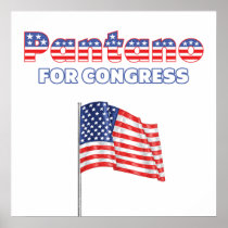 Pantano for Congress Patriotic American Flag Print