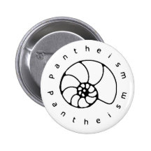 Pantheism black and white button