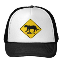 Panther Crossing Highway Sign Mesh Hat