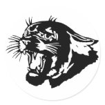panther round sticker