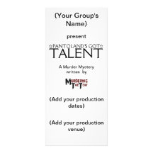 Pantoland's Got Talent Programme Custom Rack Cards