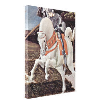 Paolo Uccello - St George fighting the dragon Stretched Canvas Print