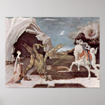 Paolo Uccello - St George fighting the dragon Posters