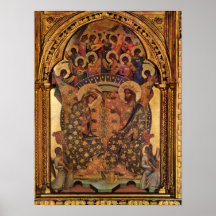 Paolo Veneziano - Coronation of the Virgin Print
