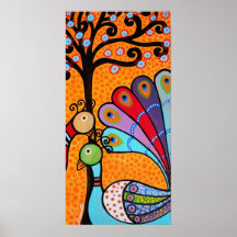 PAON ABSTRAIT AFFICHE