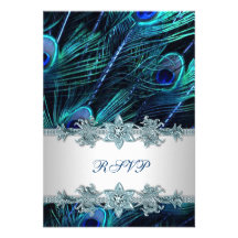 Paon indien d'argent de bleu royal épousant RSVP Bristol