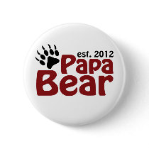 papa bear claw 2012 pinback button