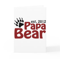 papa bear claw 2012 greeting card
