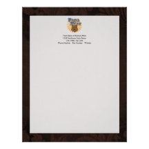 Papa Bear, Cool Fathers Day Vintage Look Custom Letterhead