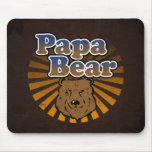 Papa Bear, Cool Fathers Day Vintage Look Mouse Pad