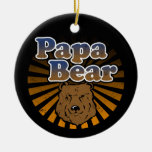 Papa Bear, Cool Fathers Day Vintage Look ornaments
