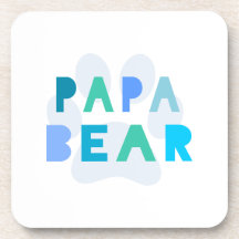 Papa bear drink coaster