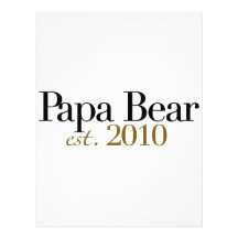 Papa Bear Est 2010 Letterhead Design