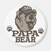 Papa Bear Gift Ideas for Dad Fridge Magnet