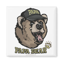 Papa Bear Gifts for Dad Fridge Magnets